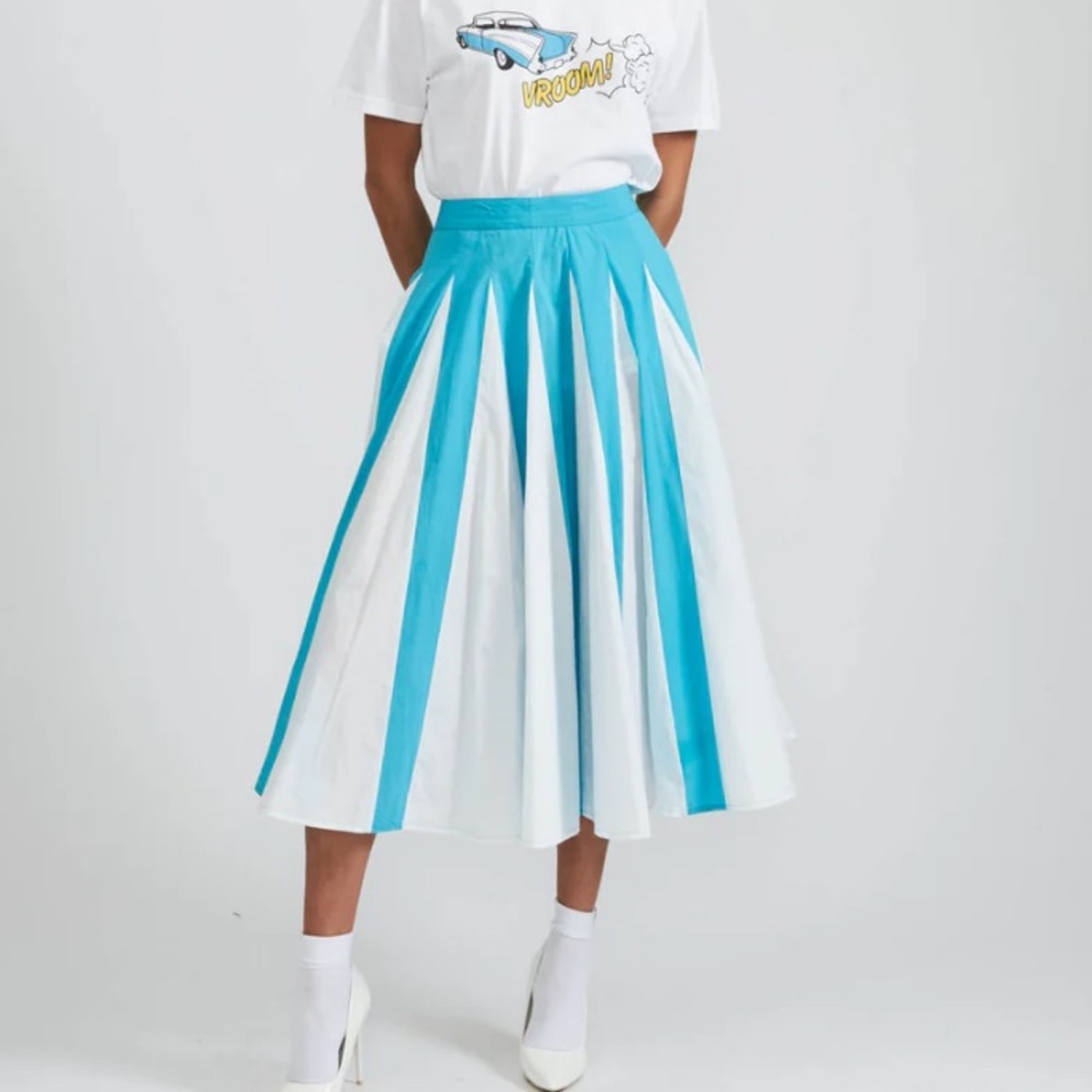 BATSHEVA - scuba blue freya skirt - 12